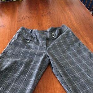 Plaid wide leg pants